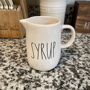 Rae Dunn Syrup small white ceramic pitcher